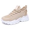 Shoes Women's Shoes Large Size New Sports Shoes Fly-woven Breathable Single Shoes Soft Sole Shallow Mouth Heightening Shoes Lace-up Mesh Shoes