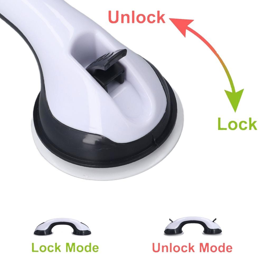 2pcs Security Shower Grab Bar Double Lock Shower Support Bar 2 Pack Shower Handle Seniors