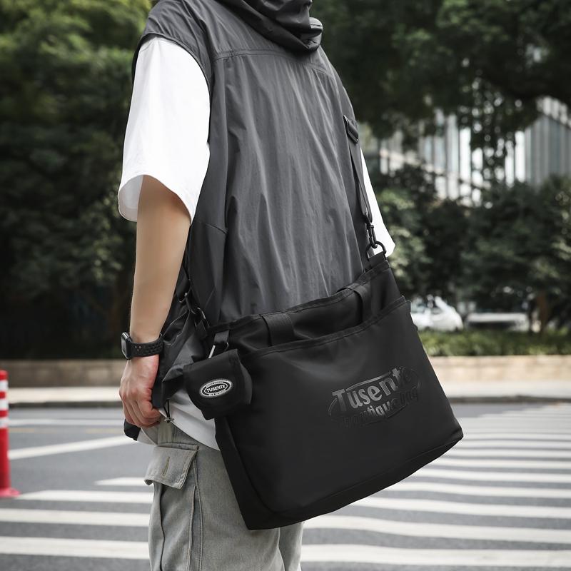 Women's Messenger Bag Letter Print Student's Large Capacity Shoulder Bag Men's Handbag