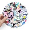 50 Pcs Skiing Graffiti Cartoon Sports Stickers - Waterproof DIY for Skateboards & Luggage