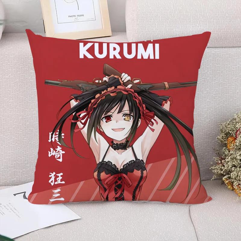 Cushion Cover Tokisaki Kurumi Decorative Pillowcase Decor Pillowcases for Pillows X Pilow Cases Sofa Cushions