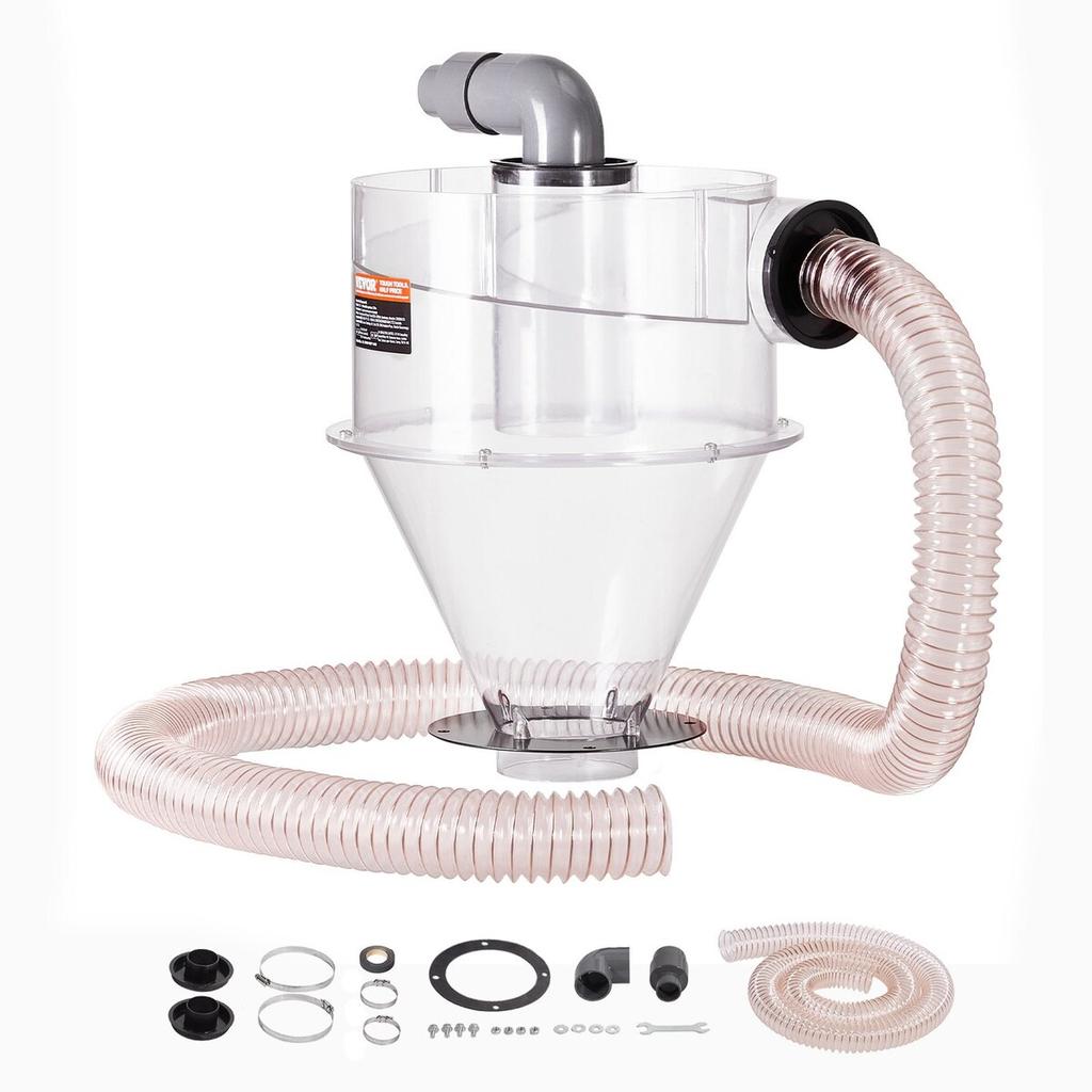 Cyclone Dust Separator Vacuum Cleaner Separator 4" for 18.9-37.85L Tank