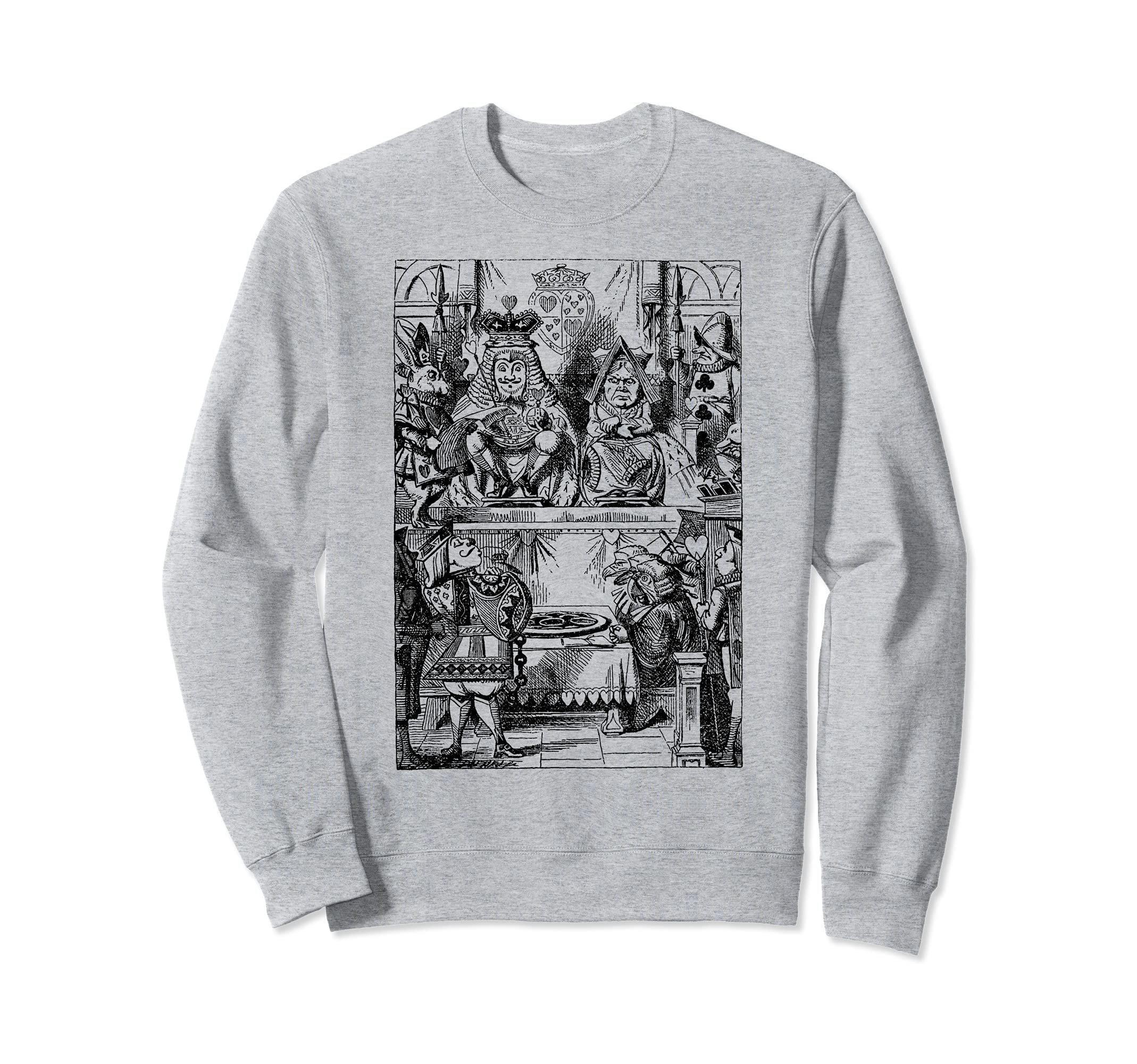 

Винтажный свитшот «Алиса в Стране чудес», сцена суда над Королевой Червей