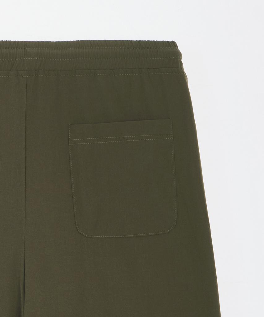 Good Life Works Double-Pleat Wide Nylon Pants Khaki