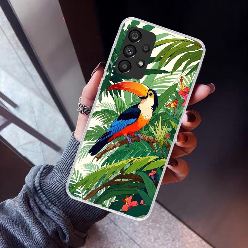 Tropical Toucan Phone Case For Samsung Galaxy A17 A57 A37 A16 A26 A36 A56 A15 A25 A35 A55 A14 A13 A54 A53 A34 A24 A33 A23 Galaxy