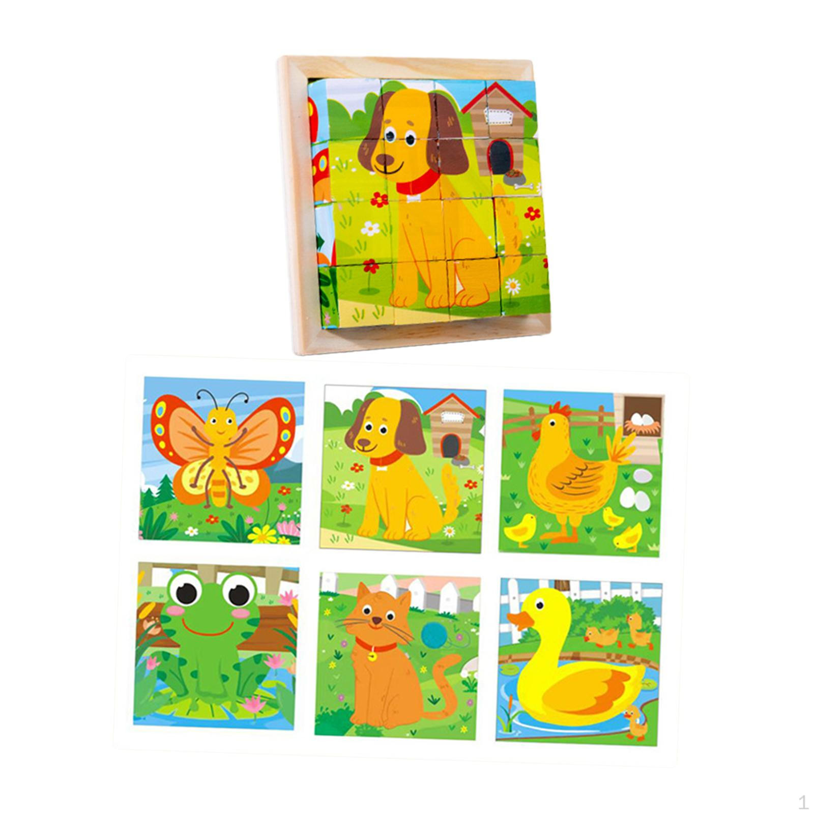 

Монтессори деревянная головоломка дорожная игрушка раннее развитие мелкой моторики подарки для девочек, мальчиков детей Farm