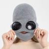 Fleece Lined Knitted Winter Hat Woolen Warm Hat With Mask Warm Woolen Hat  Cold Weather