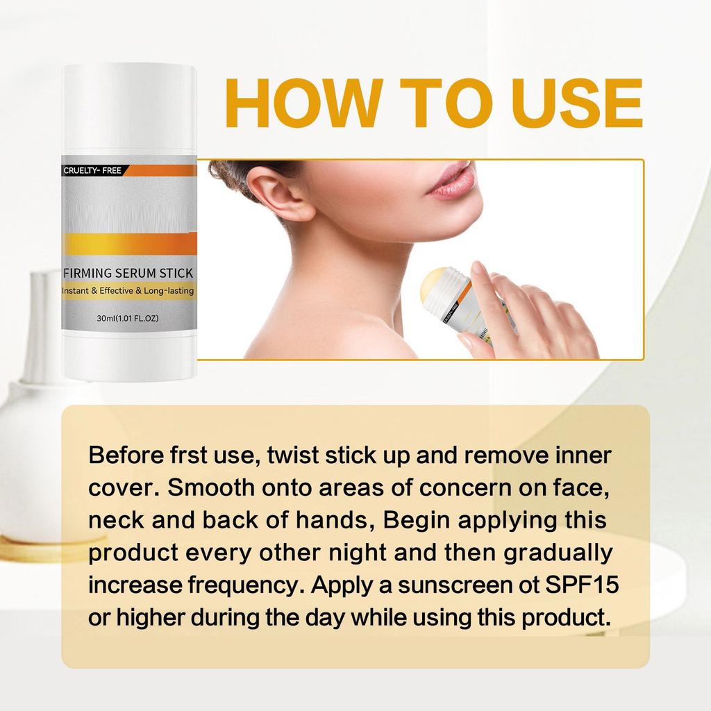 Skin Firming Serum Stick Gentle Moisturizing, Hydrating, Firming, Tender Neck And Facial Care Stick