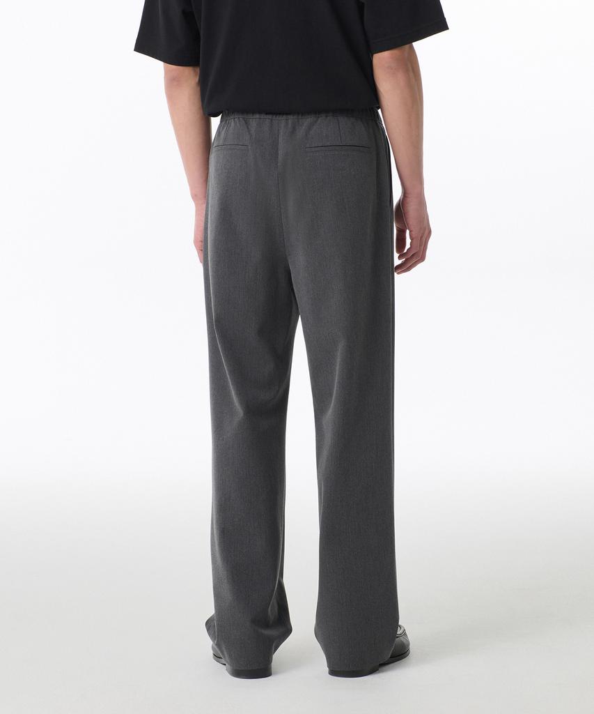 MUSINSA STANDARD Wide Webbing Belted Slacks [Medium Gray]