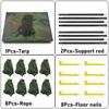 Waterproof Camping Sunshade, Portable Tent Tarpaulin, UV-Protective Sunshade, Outdoor Camping Multi-Function Gear - Camo