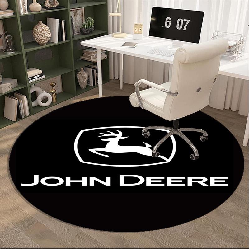 John Deere Design Round Rug for Livingroom,Bedroom, Palyroom, Chair Rug, Area Rug, Circle Carpet, Fan Christmas Gift