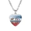 Collana Principessa Disney Frozen Bambini Anime Figure Principessa Elsa Anna Ciondolo Amore Gioielli Accessori Regalo Compleanno Bambini