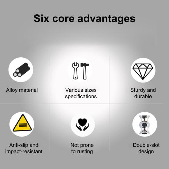 6Pcs/Set 25/50/65/70/90/150MM Magnetic Screwdriver Bits Set Non-Slip Heavy Duty Metal Impact-Resistant Hand Drills Impact Wrench Bits Replacement
