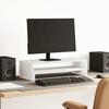 Support de moniteur - vidaXL - 54x22x15 cm - Bois d'ingénierie - Blanc - 25 kg max
