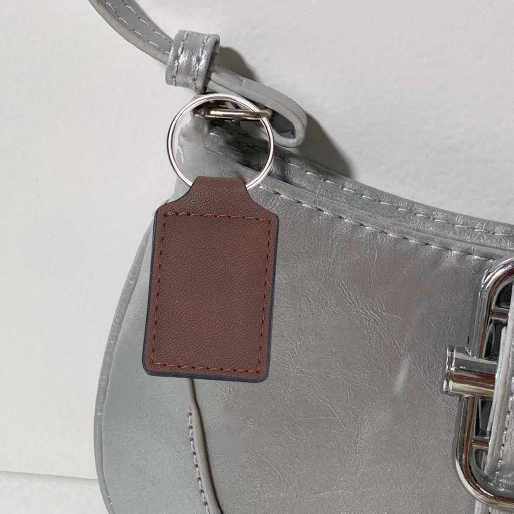 Pack Of 10 Sublimation Blank Keyring Pendant Heat Transfer PU Leather Keychains for Men Women Birthday Father's Day Gift