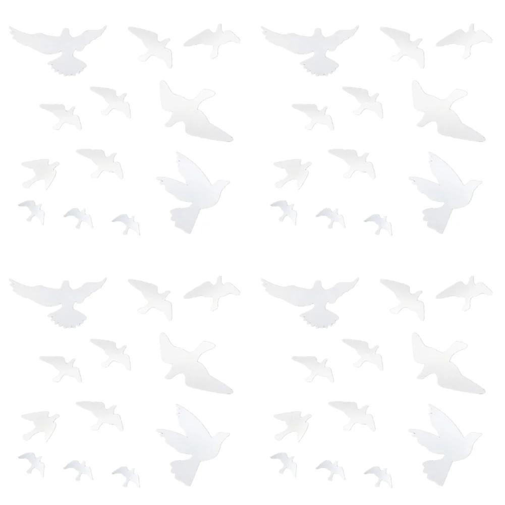 1-10sets Window Alert Bird Stickers Anti-Collision Fly Pigeon Wall Sticker Home Decoration Self-Adhesive Silhouettes Decal Decor