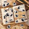 500Pcs/Roll Q Naughty Black Cats Kids Rewards Stickers - DIY Scrapbooks Album Decor Sealing Label Decals