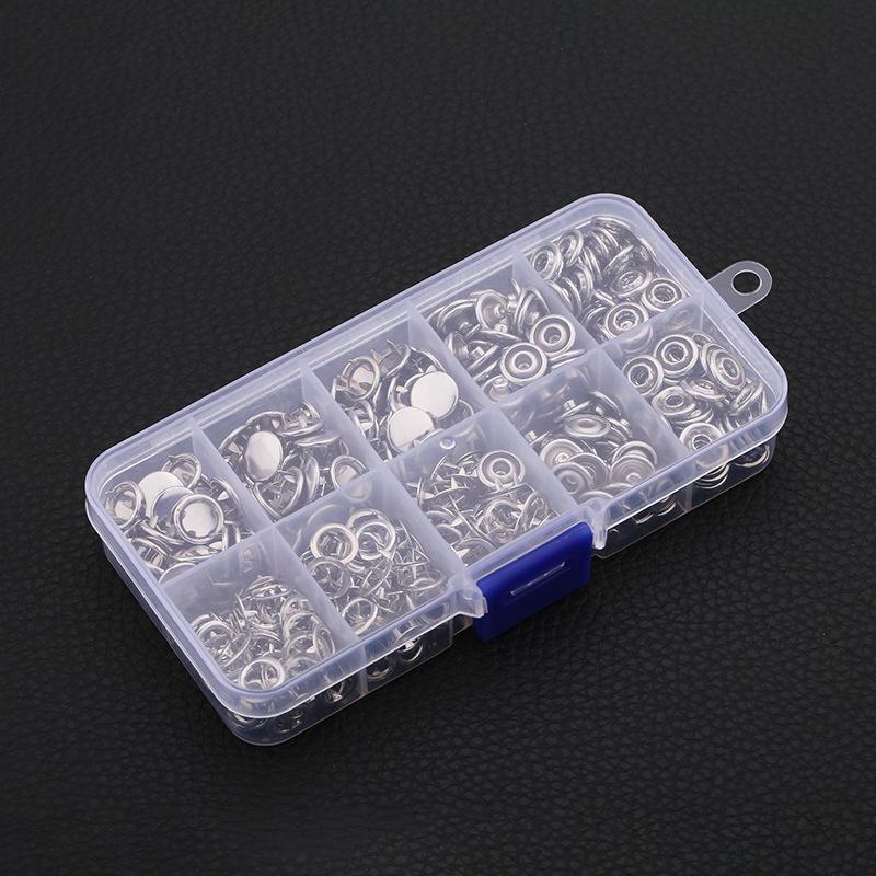 Zangenwerkzeug+50er Set Metall-Nähknöpfe Hohl Solide Fünf-Krallen-Schnalle Metall-Druckknöpfe Zum Anbringen von Kleidung DIY-Basteln