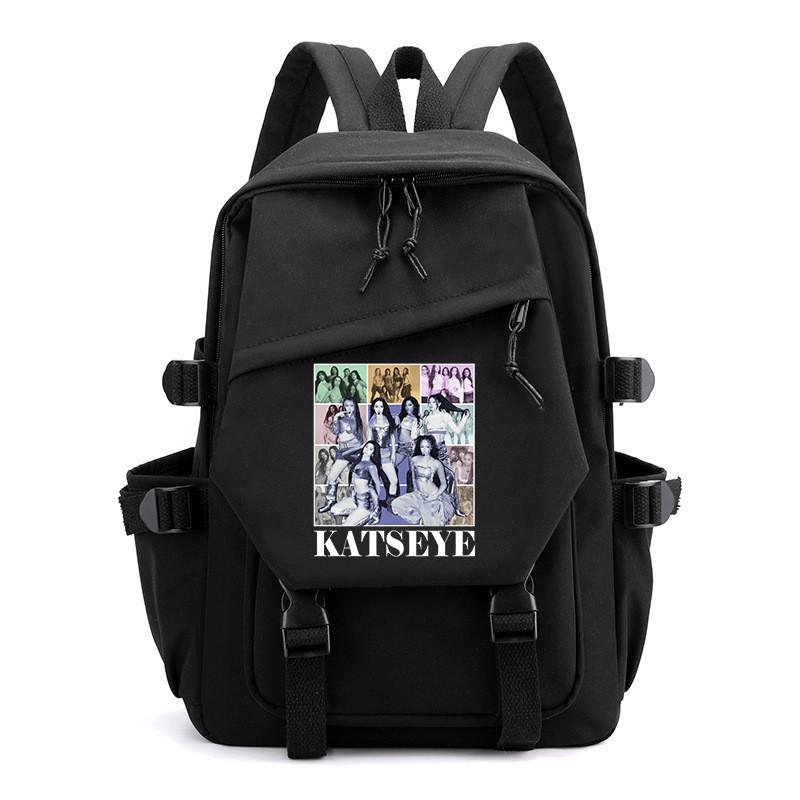 Kinder Schüler KATSEYE Bedruckter Rucksack Outdoor Schule Wasserdichte Leinwand Nylon Tasche