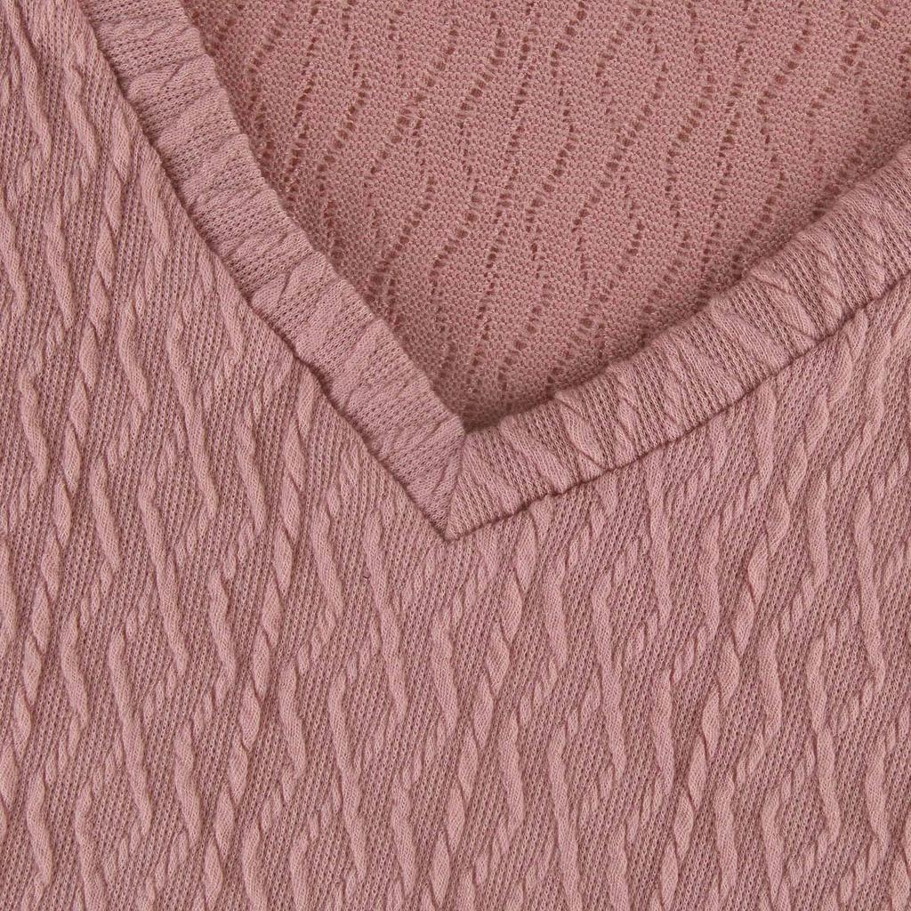 Women's Workwear Fashionable Autumn Dress V-neck Knitted A-line Long Sleeved Dress