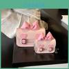 Pu Mini Crossbody Bag For Women And Kids With Flower Bow Pattern For Daily Use