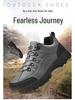 Men's Extra Large Size 49 Leather Hiking Shoes - Low-Top Outdoor Footwear for Autumn & Winter