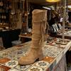 Heel Wasteland Style Western Cowboy Tall Long Boots New Autumn But Knee Pile Boots Knight Boots
