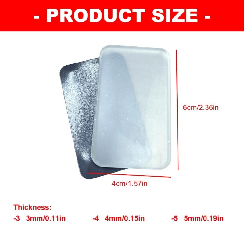 10 Pack Customizable Photo Magnets Craft Set with Clear Square Acrylic Panel, Adhesive Backing, DIY Magnetic Photo Frame for Photo, Crafts, Office,