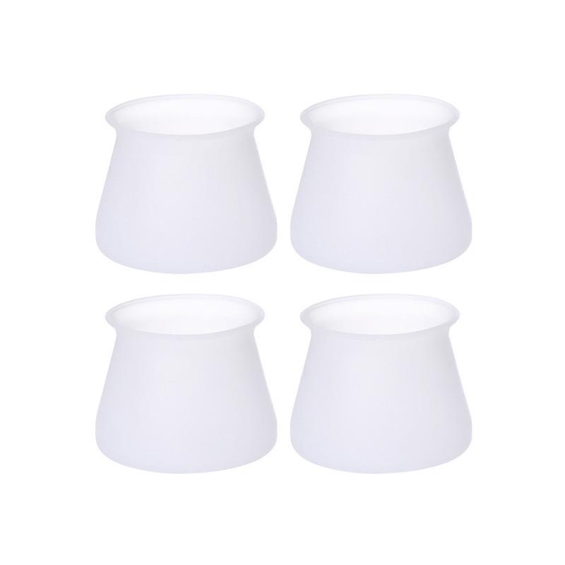 Silicone Non-Slip Chair Leg Covers, Silent Wear-Resistant Pads for Table and Stool Legs, Square-Shaped Protection Set
