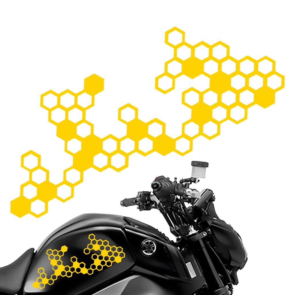Motorcycle Stickers and Decals, Motorcycle Hexagon Stickers | Vista Printed Motorcycle Modified Honeycomb Shape
