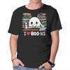Unisex Crew Neck T-Shirt I Love Books Graphic Short Sleeve Casual Tee