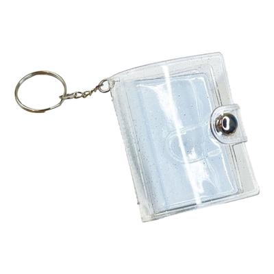 Aufbewahrungsbuch Mini Fotoalbum Schlüsselanhänger mit Druckknopfdesign Tragbar 16-24 Foto Kapazität Kompakte Größe Miniatur Fotoalbum