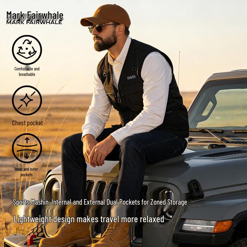 MARK FAIRWHALE Men s Multi-Pocket Vest XL