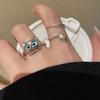 Vivid Cute Silver Color Cat Snake Open Rings For Women Girls Adjustable Finger Ring Gothic Cool Animal Jewelry Gifts