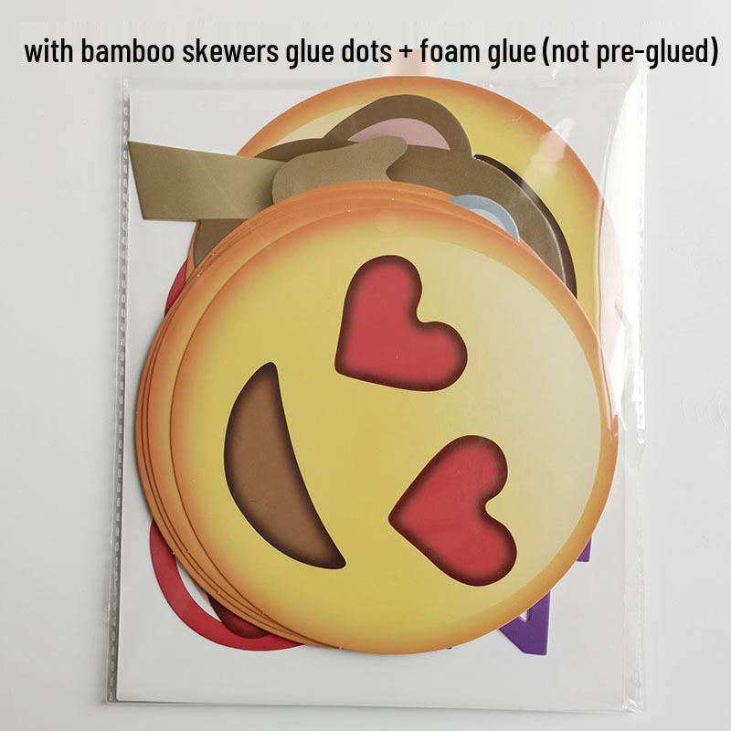 12-Piece Smiley Face Expression Photo Props для Дня Рождения, Вечеринки, Свадьбы, Жениха и Подружки Невесты