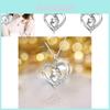 Beautiful European American Heart-shaped Mother And Child Necklace Unique Gift For Mom On Mother's Day