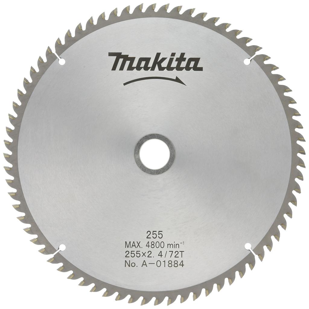 Makita Circular Saw Blade for Woodworking and 255mm Outer 72 Teeth Aluminum, Diameter, (A-01884)