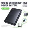 DC1018L Uninterruptible Power Supply 18W and Replaceable 18650 Battery Desgin - 5V 9V 12V Output for Router Modem Backup Power