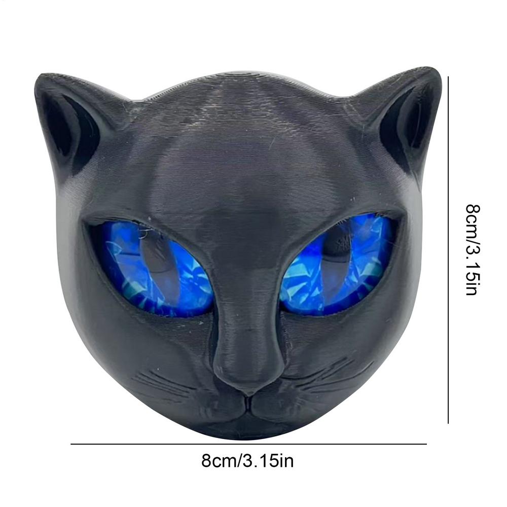 

8cm 3D Black Small Cat Figurines Kitten Keepsake Sculpture for Halloween Gifts Bookshelf Dashboard Desktop Home Decorations чёрный