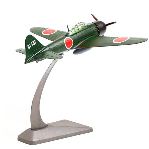 NUOTIE 1/72 Mitsubishi A6M5C Type 52 Zero Fighter Metal Diecast Aircraft Model Kit, JP, WWII Vintage Fighter Plane Model with Stand, Perfect for Adult