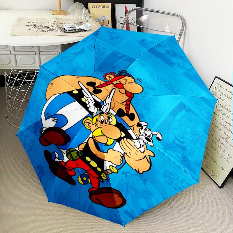 Asterix Friends Umbrella Folding umbrella, automatic umbrella 8-Frame for Travel, camping Use Gift for Halloween Christmas