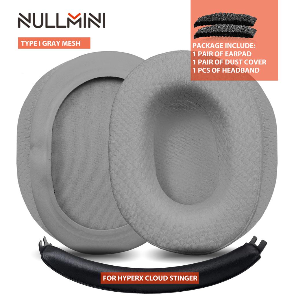 Nullmini Replacement Earpads for HyperX Cloud Stinger Headphones Cooling Gel Ear Pads Cushion Earmuffs Sleeve Headband