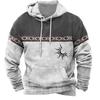 Vintage Totem Herbst Sweatshirt 3D Druck Kapuzenpullover Lockerer Herren Hoodie Feiertags Hoodie Langarm Jacke Herrenbekleidung