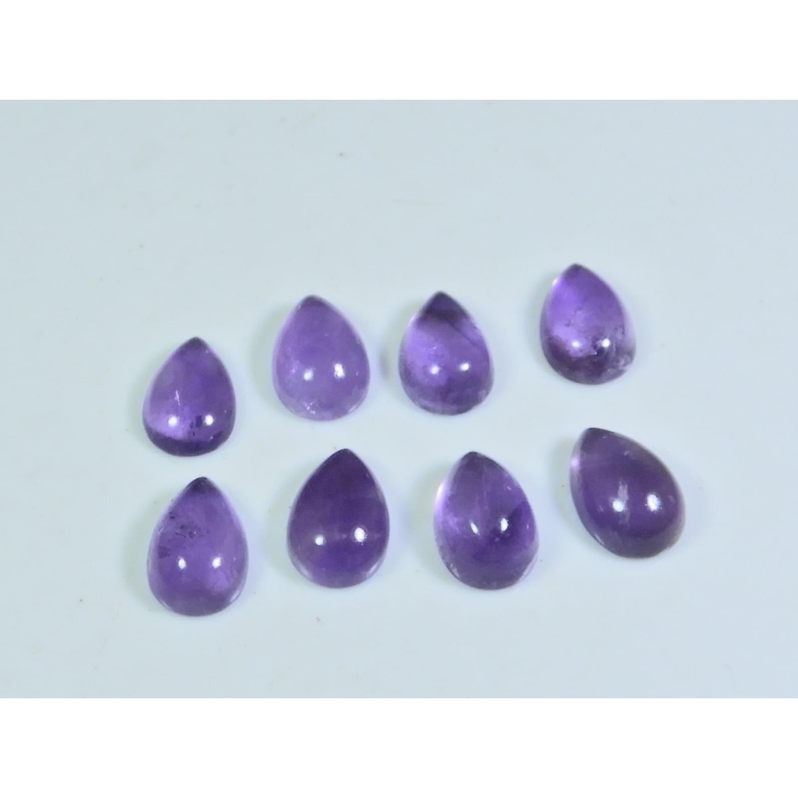 

Кольцо из натурального аметиста 8X12 мм, размер, кабошон-груша, рассыпной драгоценный камень, лот 8 шт., 26 карат, A-471