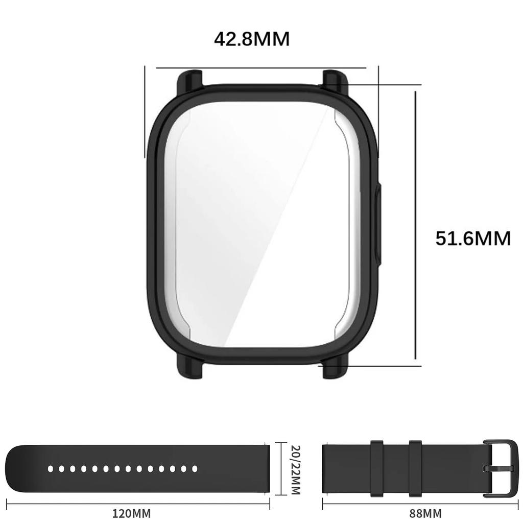22mm Silicone Strap With Case For Xiaomi Redmi Watch 5 Active Lite Smart Watch Wrist Band And Case For Redmi Watch 5 Lite Active