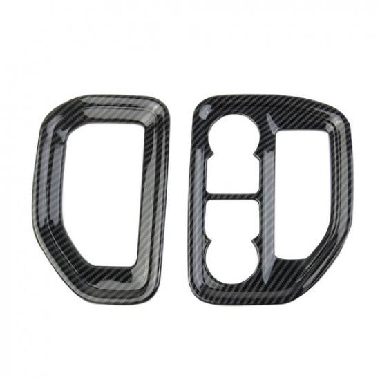 Carbon Style Central Control Air Vent Outlet Trim Cover for Chevrolet Silverado