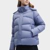 Fila Heritage Series Solid Color Hooded Casual Down Jacket Women Outerwear Medium-Purple-Blue F11W348916F-BU