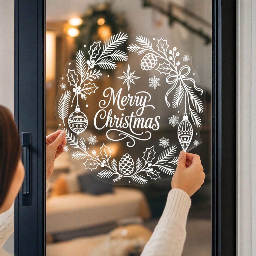 Christmas Window Stickers for Holiday Glass Decorations