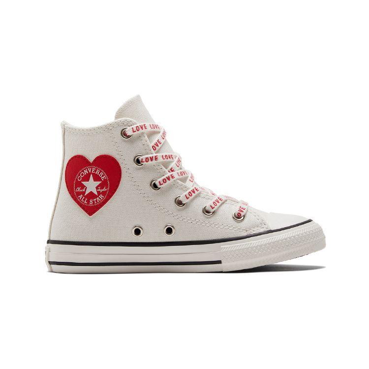 Converse Chuck Taylor All Star Canvas Durable High Top Kids Sneakers Dynamic Red And White Kids Sneakers A01604C