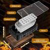 Japanese Style BBQ Grill Portable Barbecue Stove Aluminium Household Charcoal Grill with Wire Mesh Wooden Base Barbecue Tools